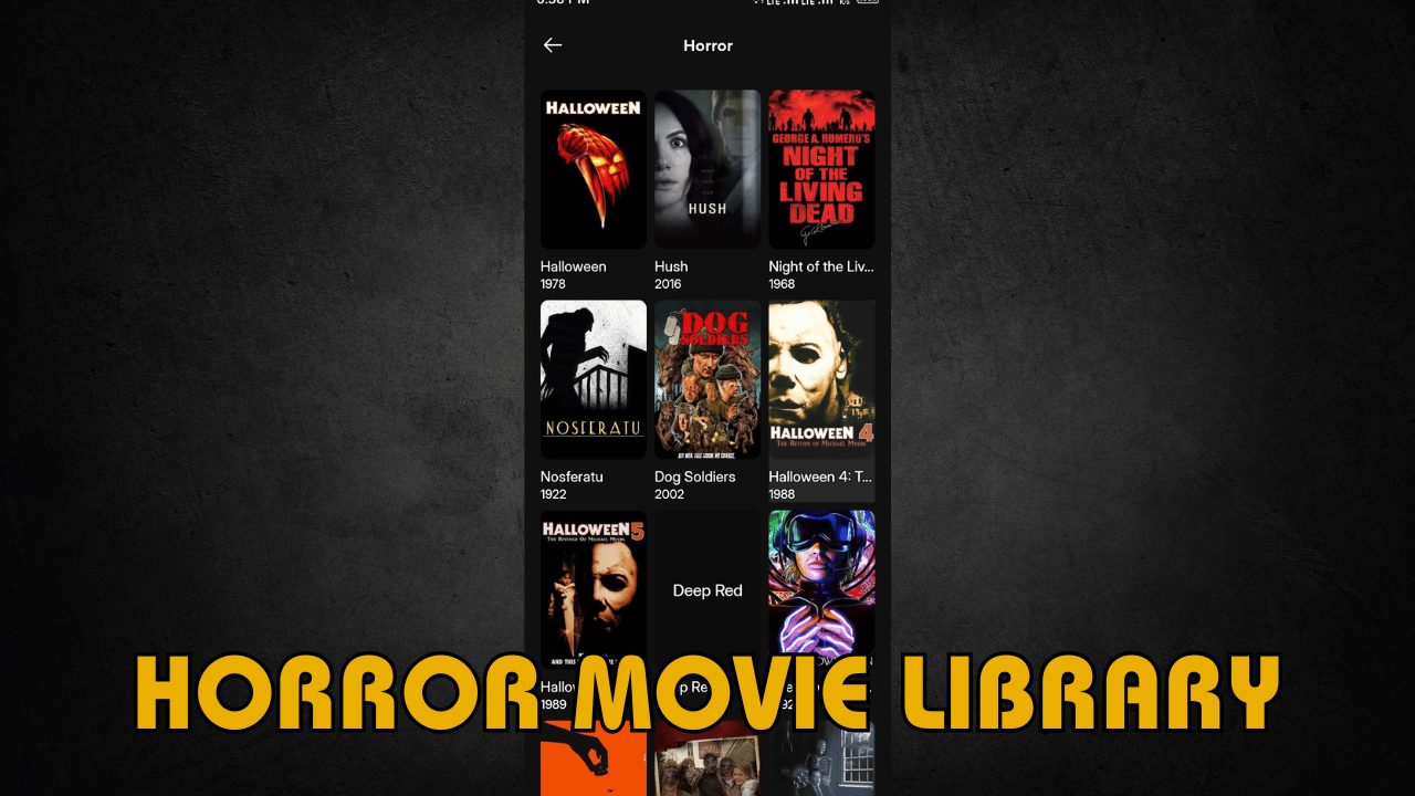 Horror Movie Library