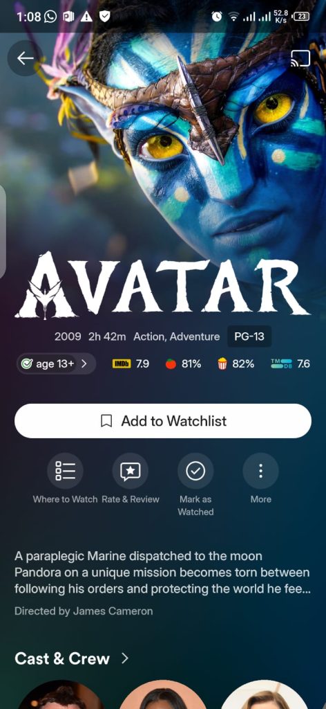 Avatar Movie on Plex