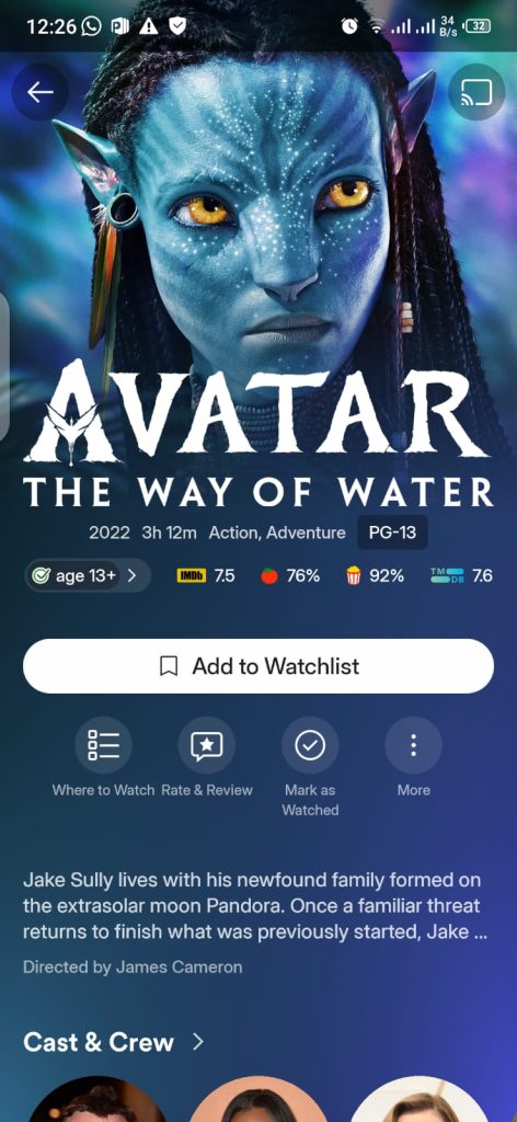 Avatar The Way Of Water Movie on Plex