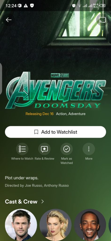 Avengers Doomsday Movie on Plex