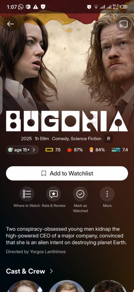 Bugonia Movie on Plex