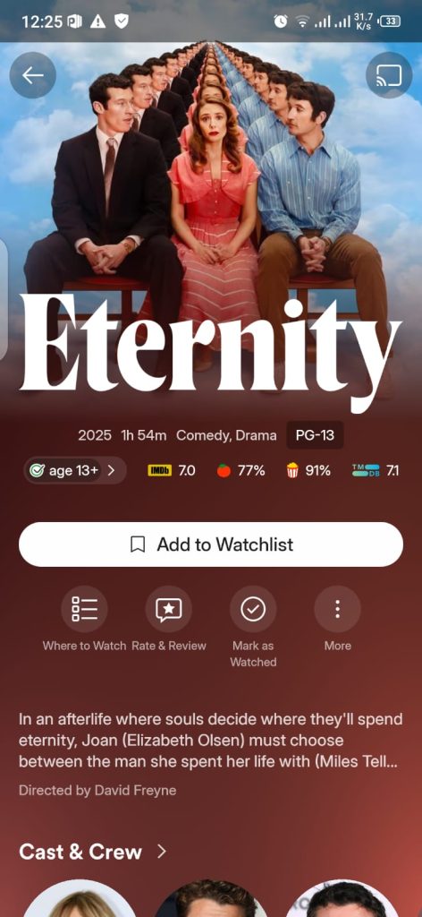 Eternity Movie on Plex