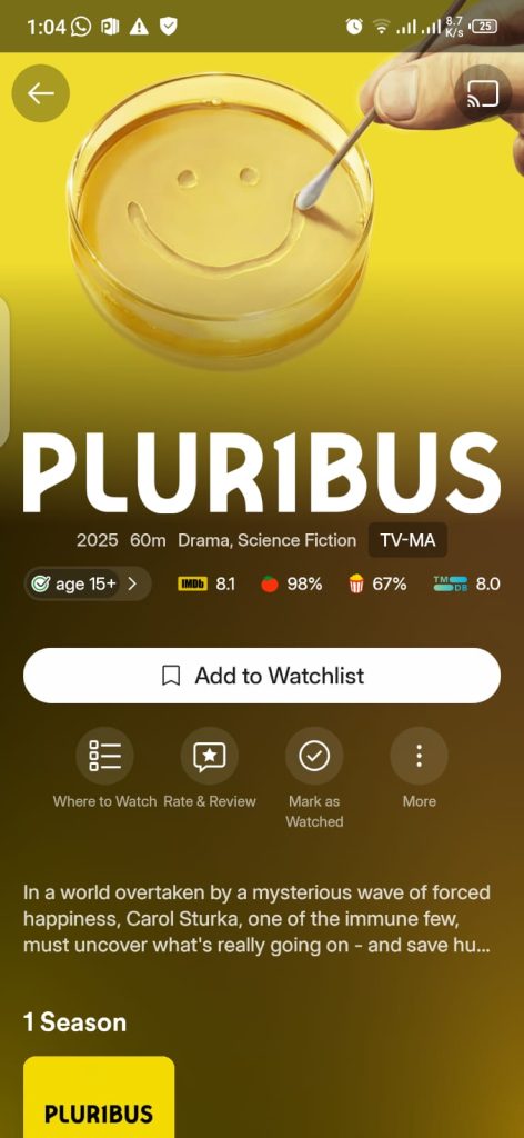 Pluribus Movie on Plex