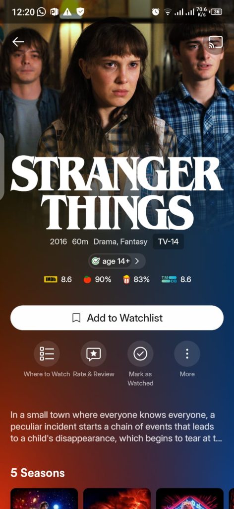 Stranger Things on Plex