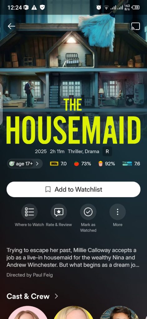 The Housemaid Movie on Plex