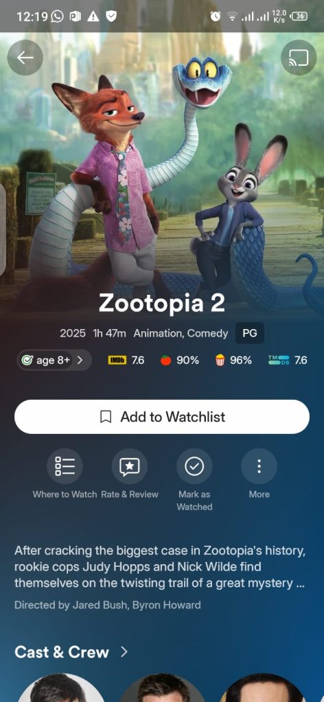 Zootopia 2 on Plex